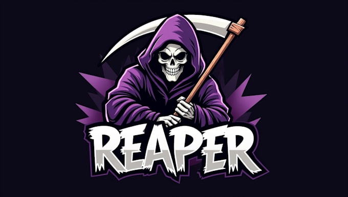 make an amazing skull reaper logo with express delivery