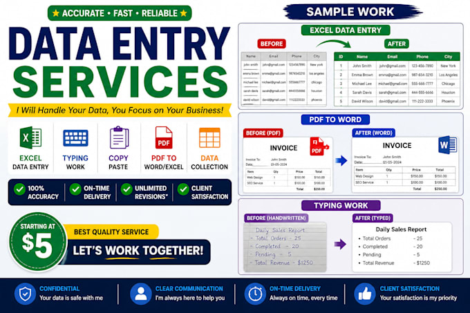 do accurate data entry and typing work