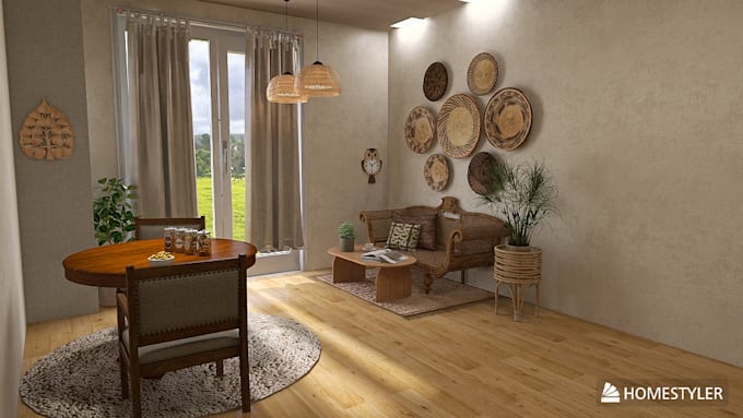 do photorealistic 3d interior rendering and spatial design