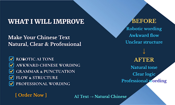 polish and humanize your ai generated chinese content