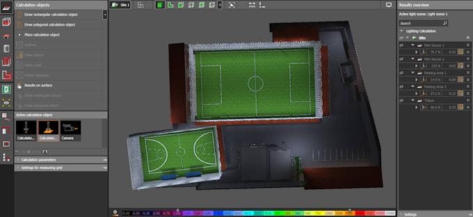 create professional dialux evo lighting design, simulation and calculations