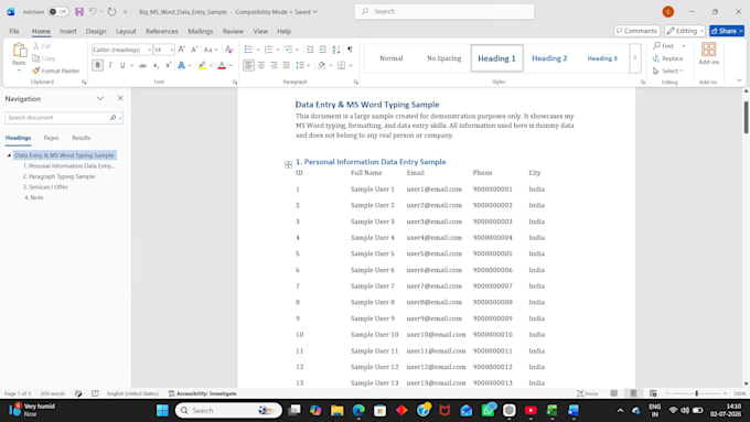 do accurate data entry and simple excel work with full attention to detai