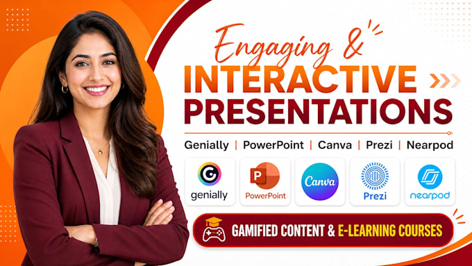 create elearning courses using genially, powerpoint, nearpod, and prezi