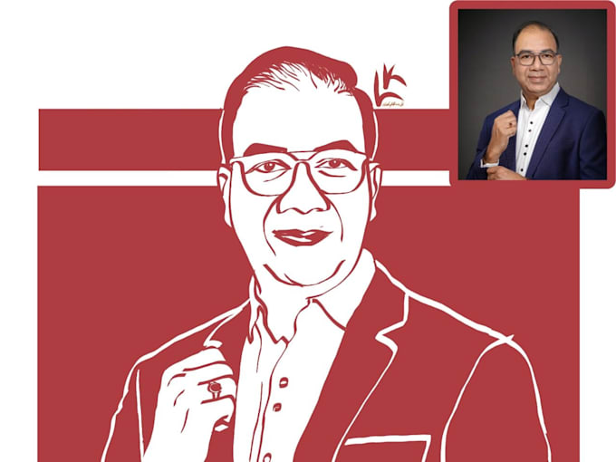 draw a minimalist line art portrait