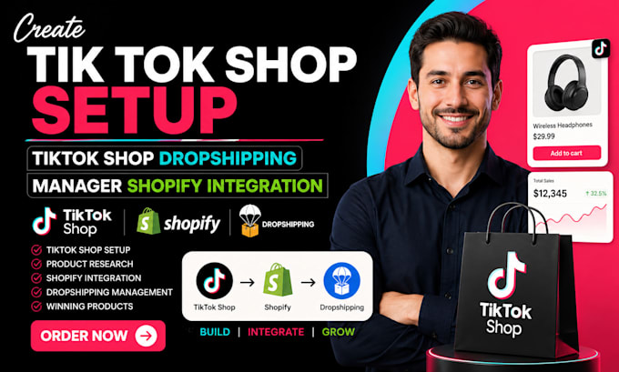 create tik tok shop setup tiktok shop dropshipping manager shopify integration