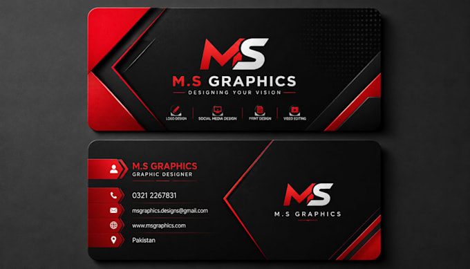 ms graphics visiting card