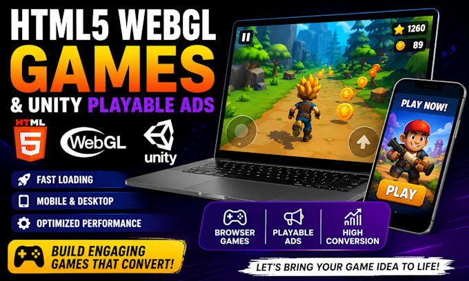 develop html5 webgl browser games and playable ads in unity