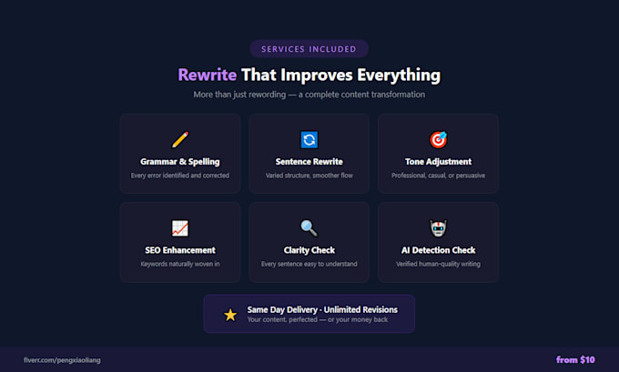 rewrite and improve your existing content