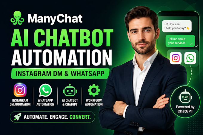 automate instagram dm, ai chatbot, workflow, whatsapp using manychat