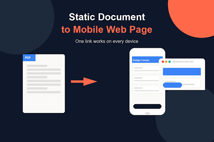 turn your PDF, brochure, or menu into a clean website