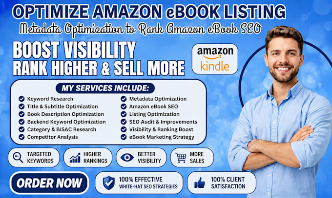 optimize amazon ebook listing, metadata optimization to rank amazon ebook SEO