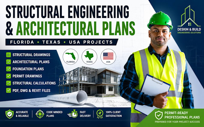 create structural engineering, architectural plans for florida, texas and usa