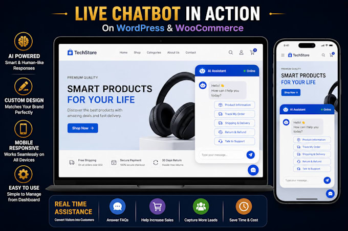build ai chatbot for wordpress and woocommerce website