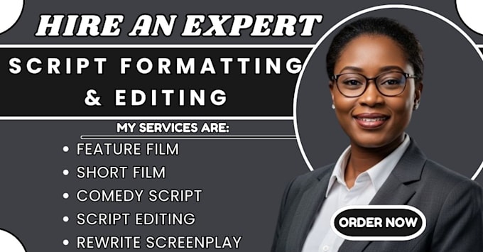 rewrite, edit, and format your screenplay, movie script, and feature film script