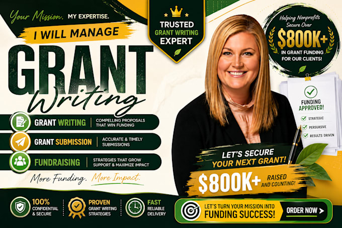 provide grant management, grant submission and fundraising support