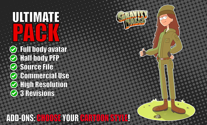 draw a custom cartoon avatar or pfp for your social media