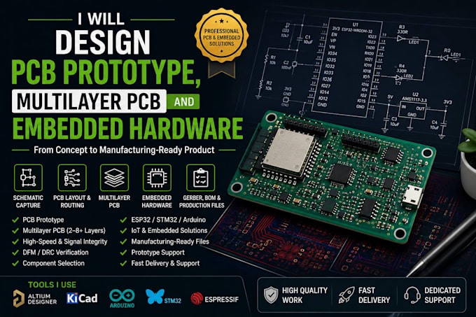 design pcb prototype, multilayer pcb and embedded