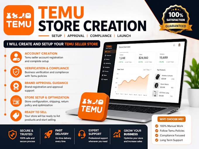 create your temu seller account