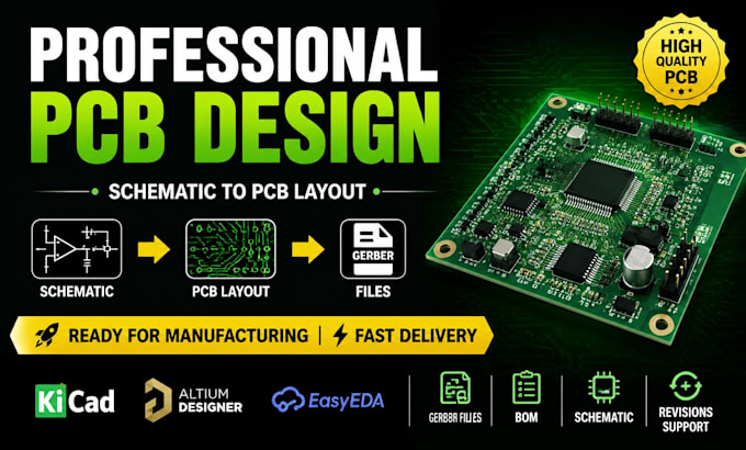 design professional pcb layout and generate gerber files