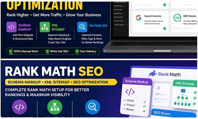 set up rank math SEO rank math schema markup rank math XML sitemap for wordpress