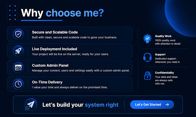 build custom full stack website with PHP, mysql and deploy live