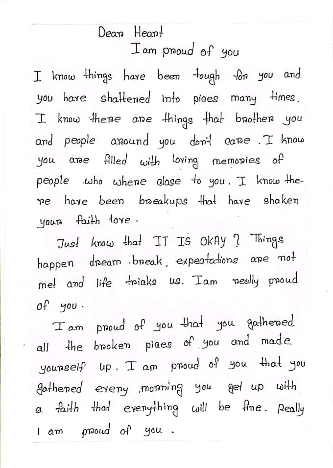 write anything with my beautiful and neat handwriting