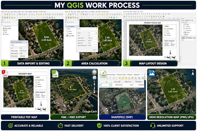 do gis parcel maps, property boundary maps, google earth kml and qgis files