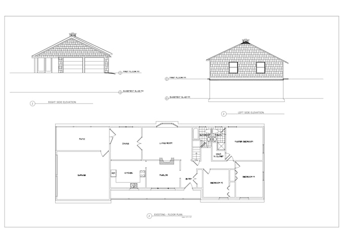 draw complete architectural plans and 2d floor plan autocad