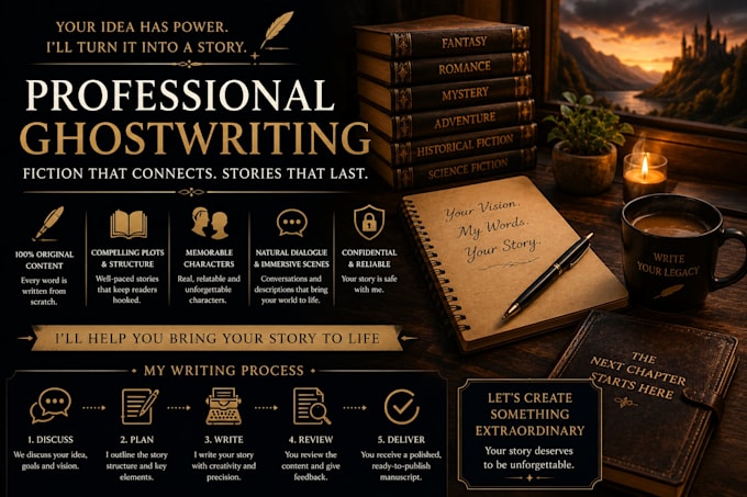 ghostwrite your novel or fiction book