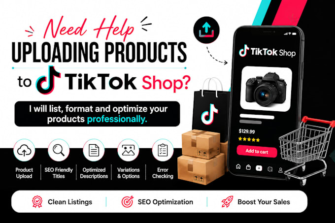 do tiktok shop product listing, upload and SEO optimization