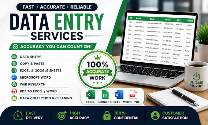 do accurate data entry, web research, and virtual assistant tasks