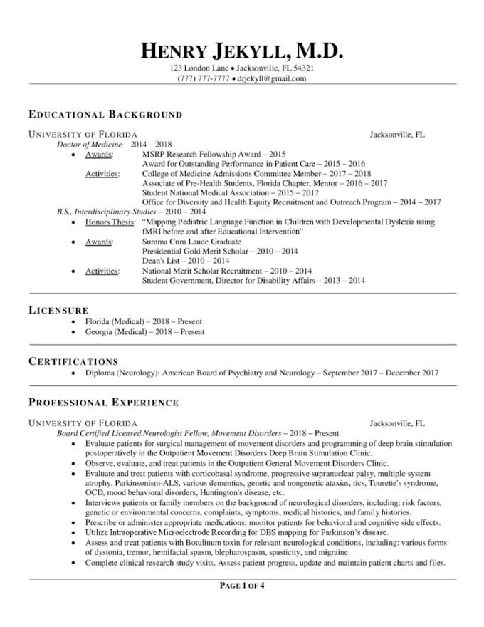 create or edit a resume within 24 hours