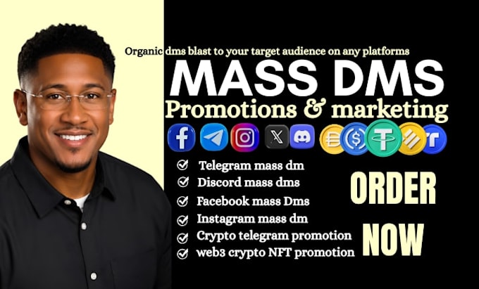 send mass dm to crypto, nft, discord and telegram communities
