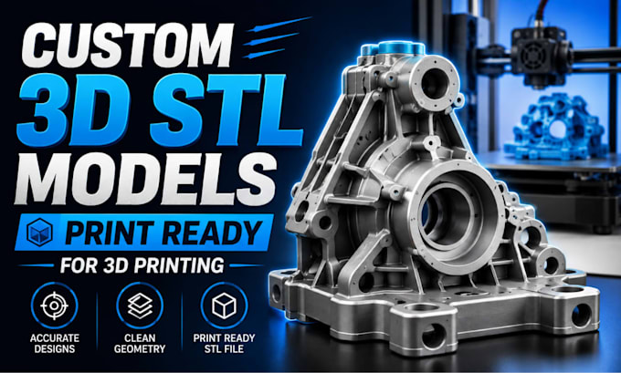 create custom print ready 3d stl models for 3d printing from your idea