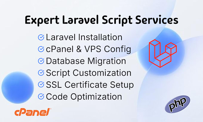 install, setup and customize laravel PHP script on cpanel from codecanyon
