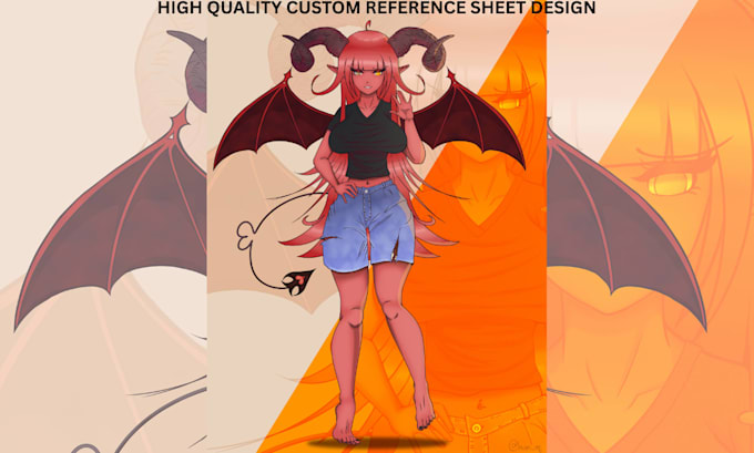 draw reference sheet anime character sheet vtuber character design ref sheet