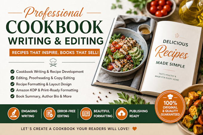 write, edit, and format your cookbook recipes professionally KDP formatting