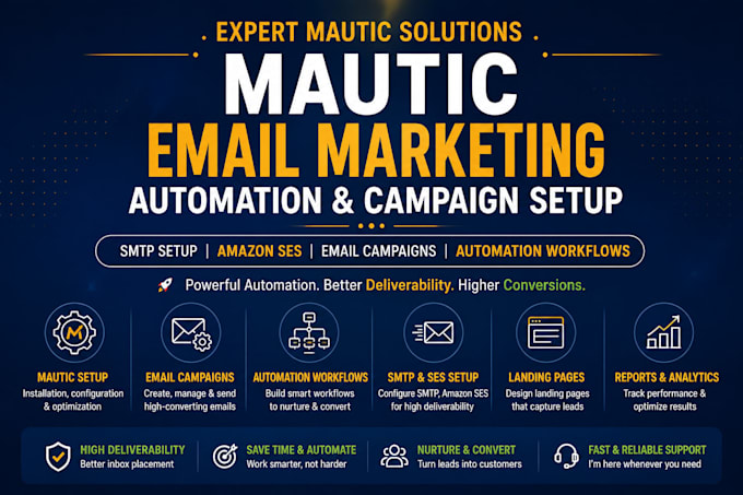 setup mautic email marketing automation SMTP amazon ses integration bulk mailing