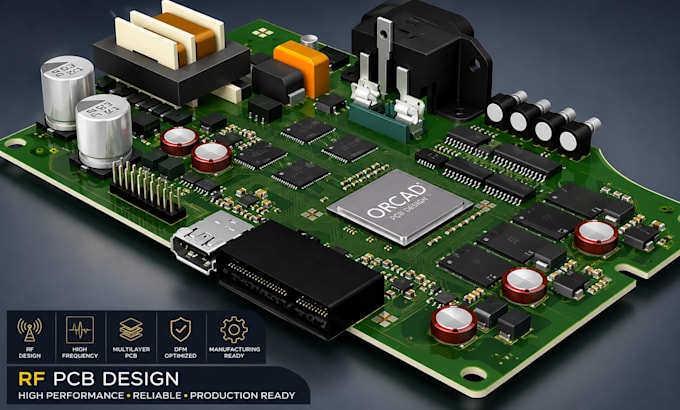 design rf pcb design, pcb layout and gerber files for manufacturing
