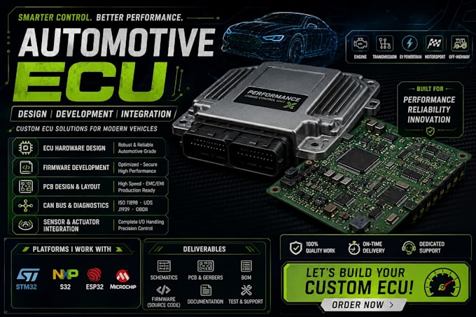 design custom ecu pcb and firmware solutions