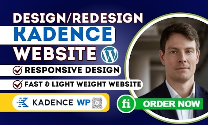 design wordpress kadence theme and blocks, kadence pro, all plugins, gutenberg