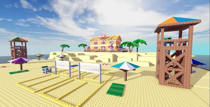 build a premium roblox lobby, cafe or custom map on roblox studio