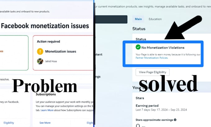 remove facebook page monetization issues in 1 hour