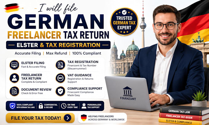 file german freelancer tax return elster and tax registration expert