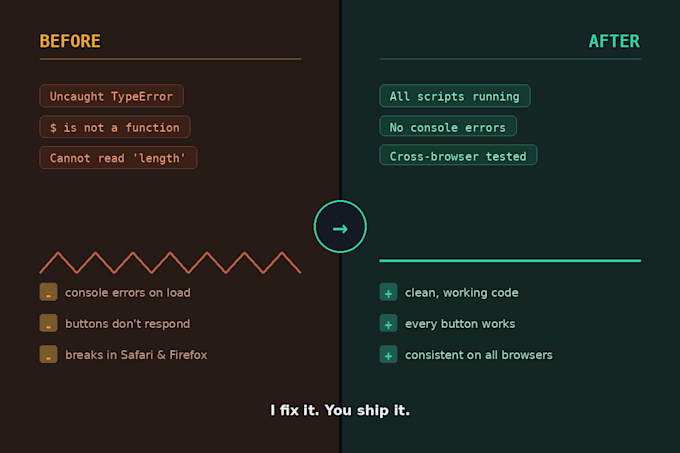 fix javascript, jquery, browser bugs and add custom scripts