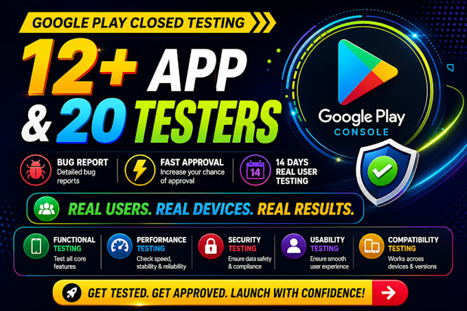 do 12 plus close app tester for android app google play close app testing