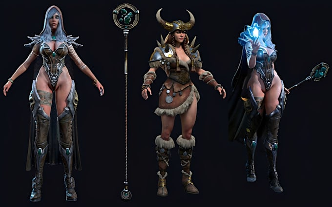 create stylized 3d brand mascots low poly game characters, game ready 3d assets