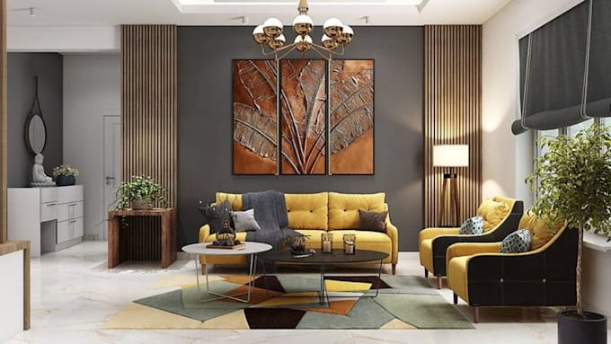 be your interior designer, virtual stager and decorate your home interior design
