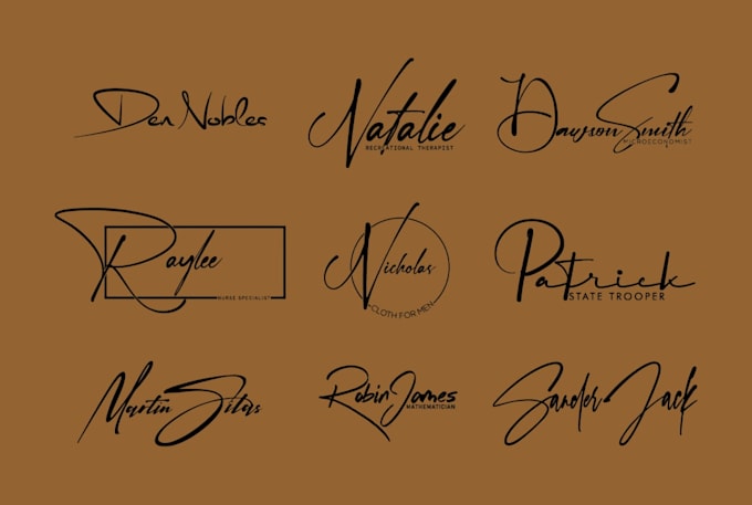 design minimalist handwritten signature autograph logo