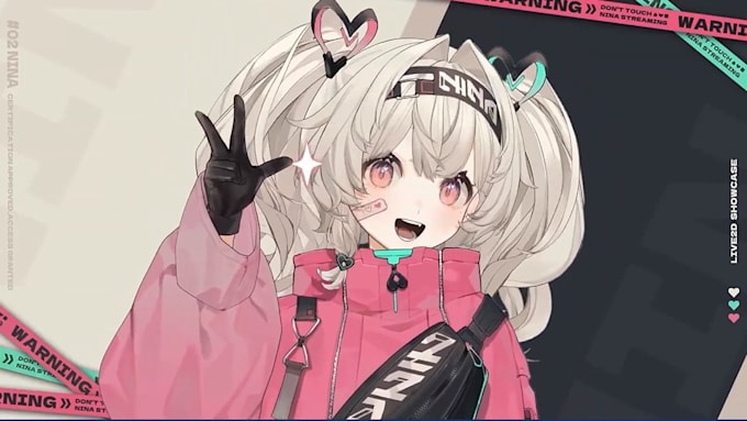 draw professional live2d vtuber model with rigging and expression movement